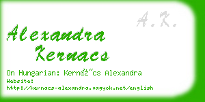 alexandra kernacs business card